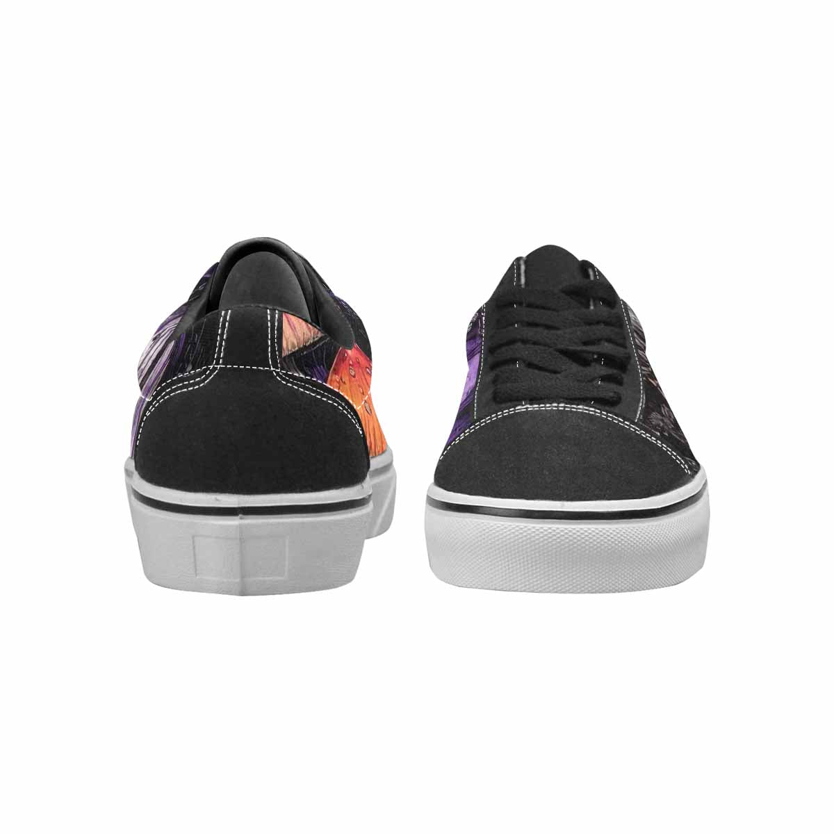 WOMEN'S Rainbow Drip Mushrooms Lace-Up Canvas Grunge Shoes