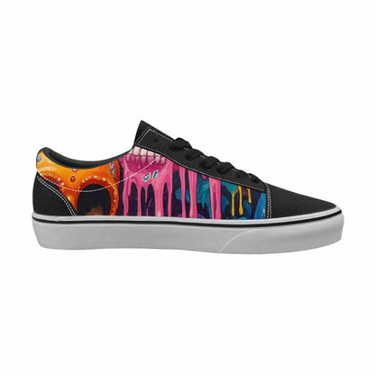 WOMEN'S Sugar Skulls Melting Sugar Lace-Up Canvas Neon Fantasy Shoes