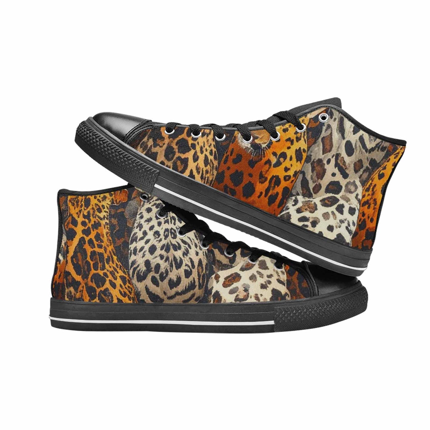 WOMEN'S Animal Print High Top Canvas Dark Academia Shoes