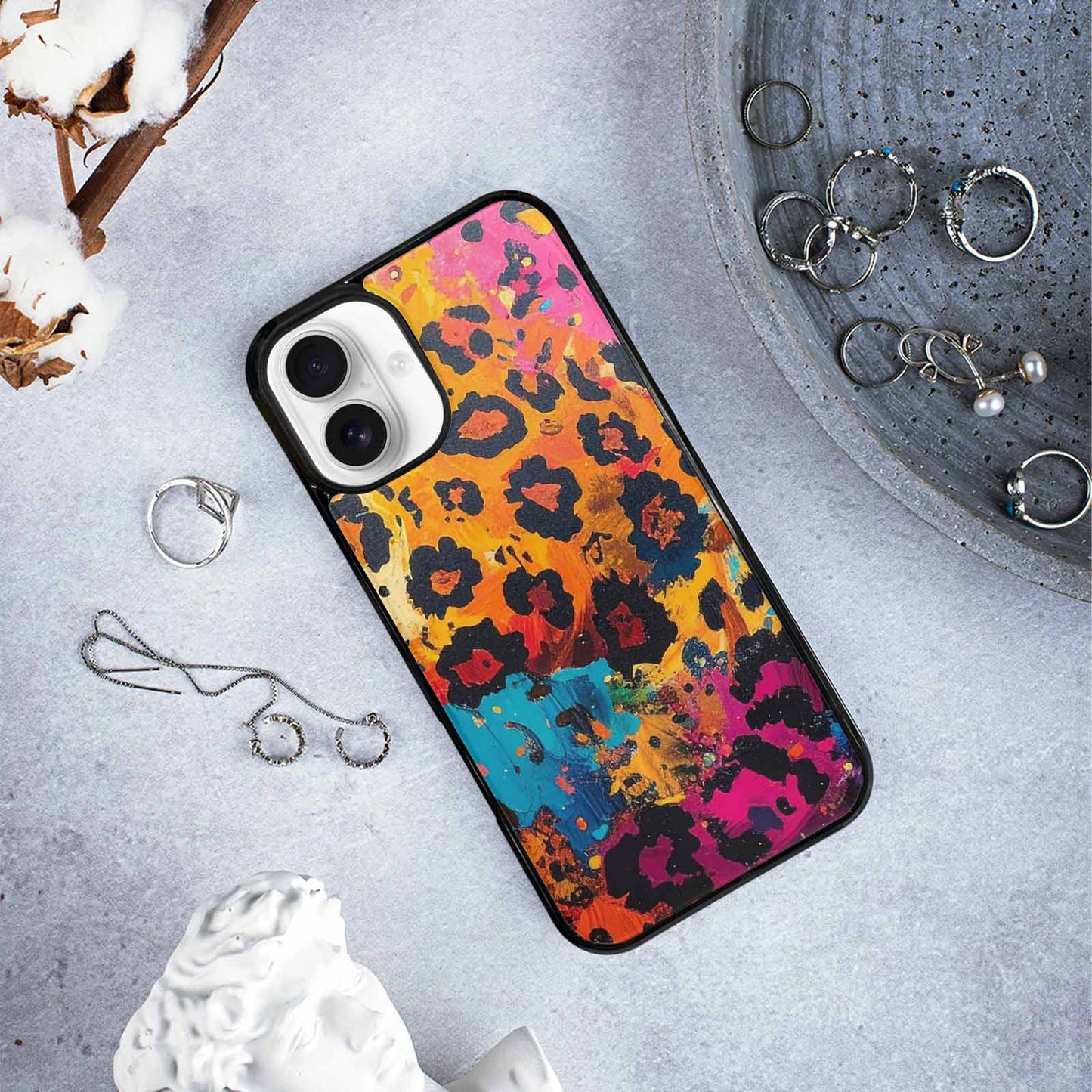 iPhone 16 Plus Case — Full Color Vibrant Animal Print Animal, Personalized Phone Case
