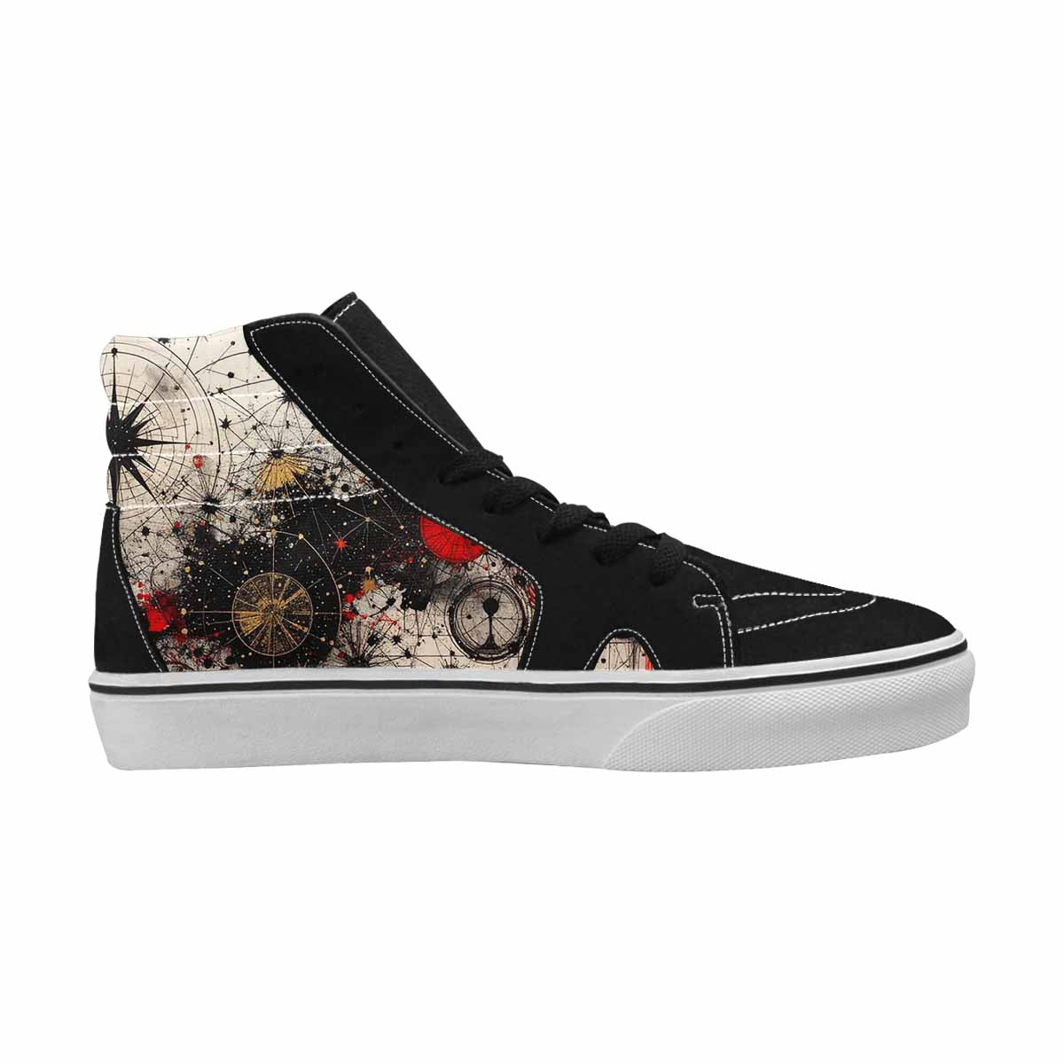 MEN'S Zodiac Constellation High Top Canvas Cottagecore Custom Sneakers