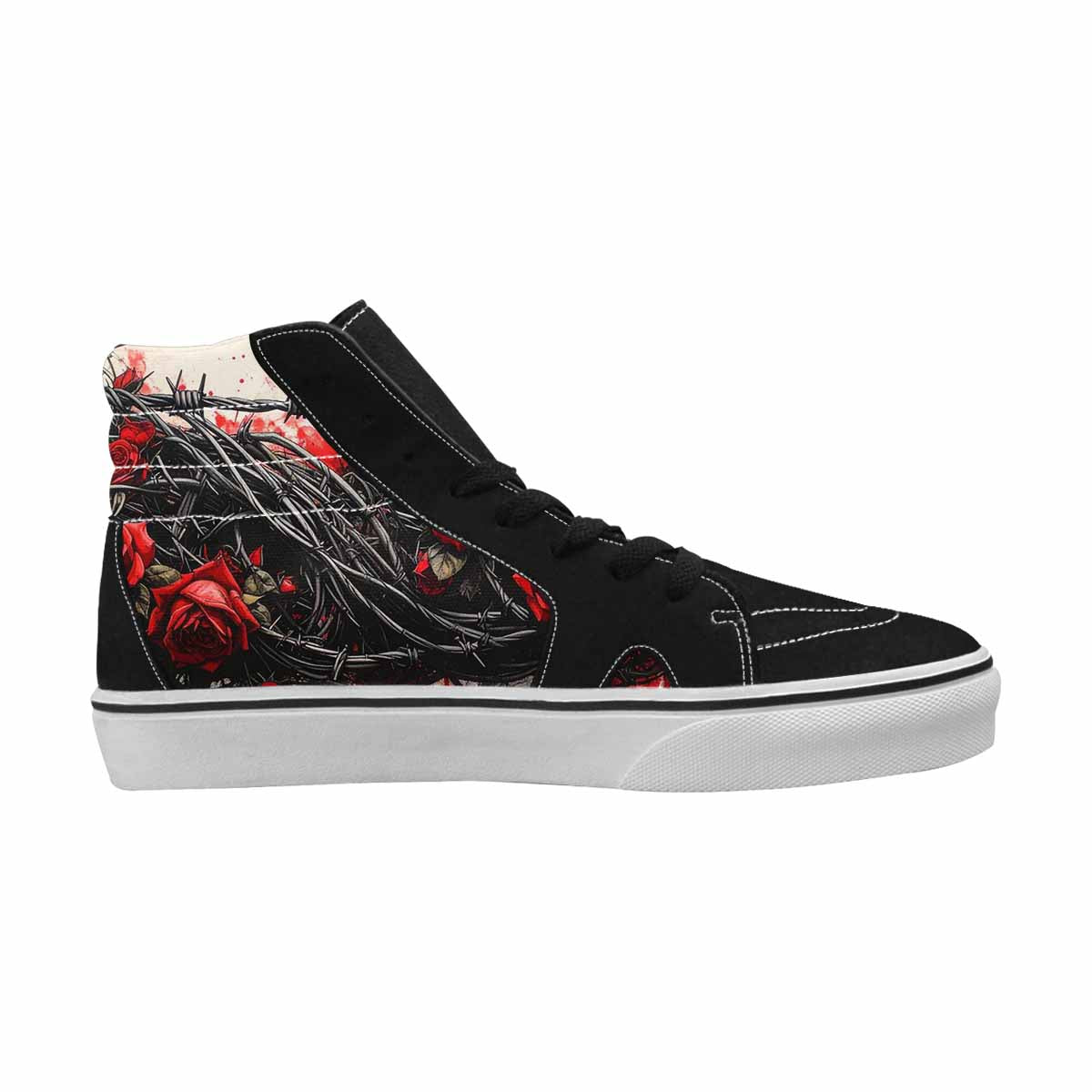MEN'S Barbed Wire Coil High Top Canvas Aesthetic Custom Shoes