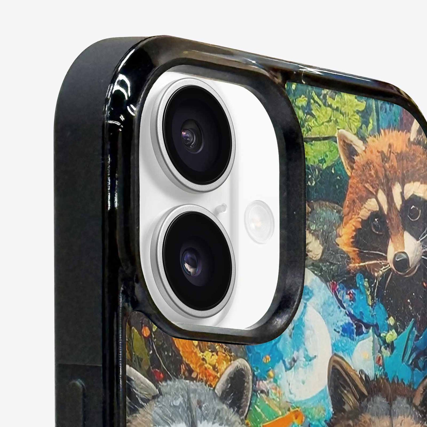 iPhone 16 Case — Raccoon Bandit Raccoon Bandit Pattern Hundreds, Custom Made Phone Cover