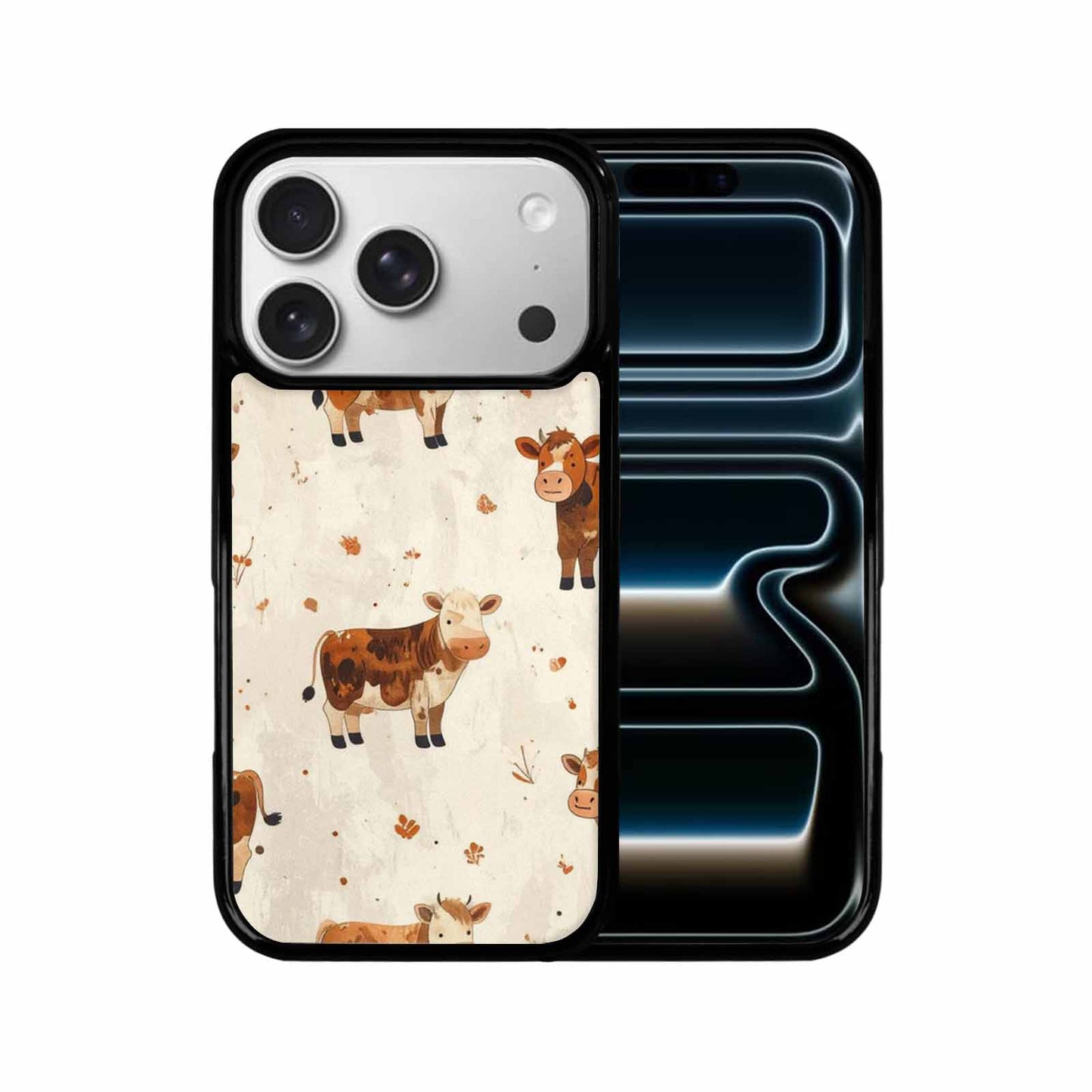 iPhone 17 Pro Case — Small Cow Animal Print Art Animal, Custom Printed Phone Case