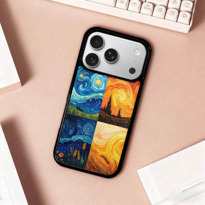 iPhone 17 Pro Case — Small Van Gogh Style Swirl Galaxy, Custom Art Phone Cover