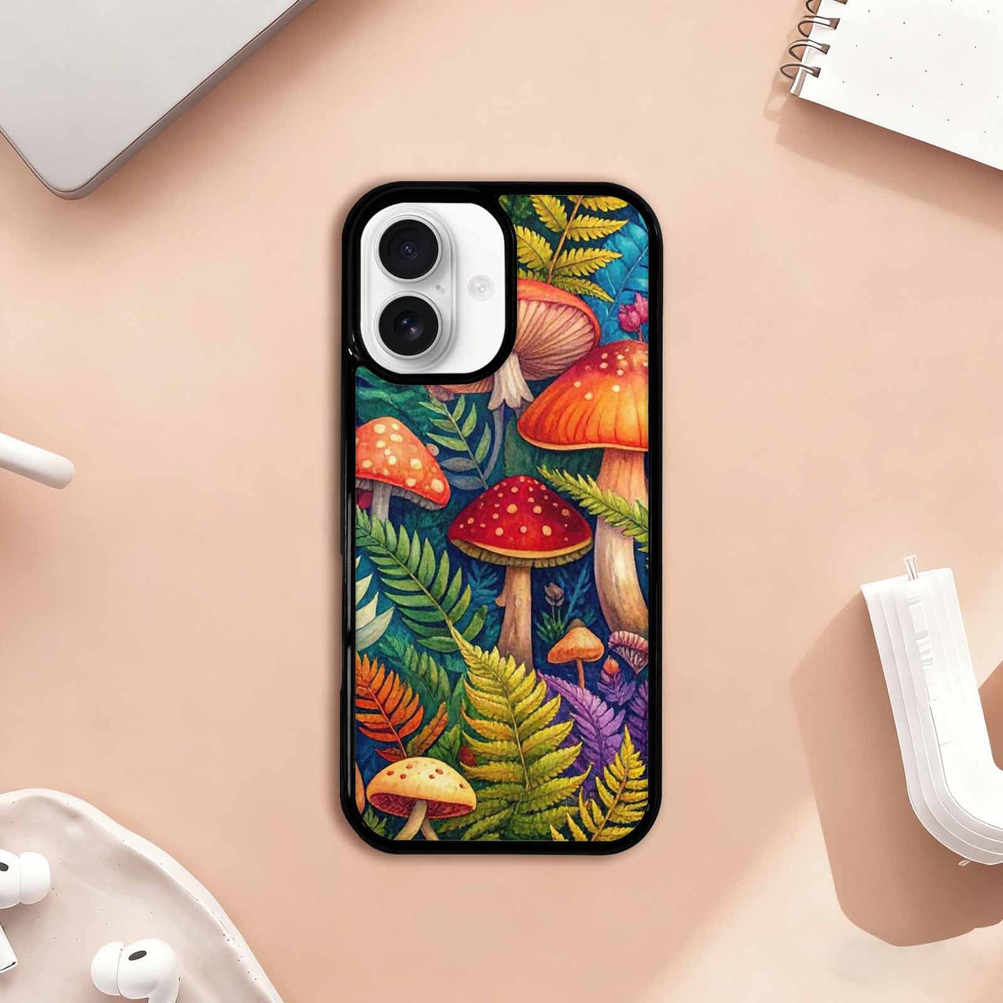 iPhone 17 Case — Mushrooms Botanicalmushrooms P Cix Floral, Custom Printed Phone Case