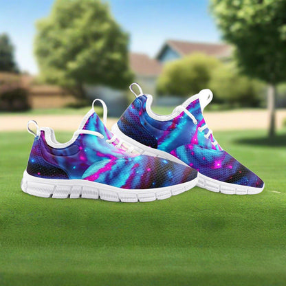 Jellyfish Navy Indigo Ornate Bold Art - Freaky Shoes | Custom Art Sneakers