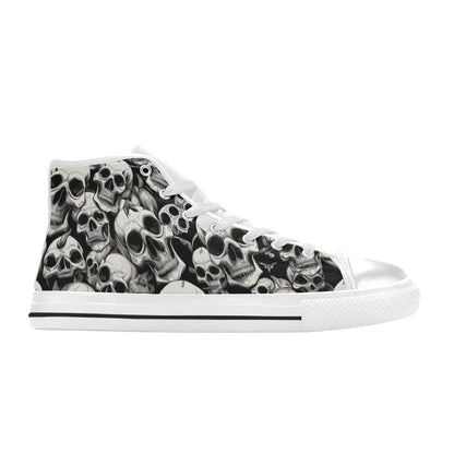 WOMEN'S Skulls Mania High Top Canvas Surreal Sneakers