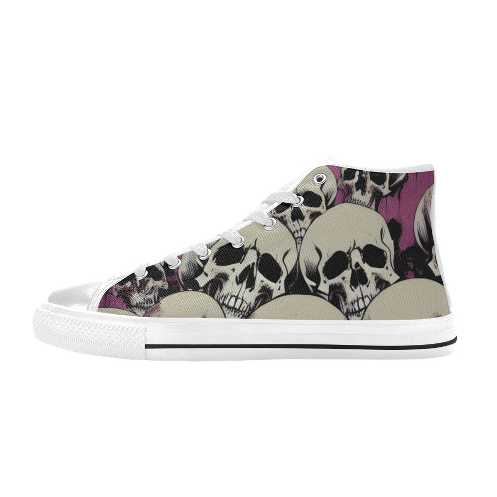 WOMEN'S Cc Skulls Retro High Top Canvas Vibrant Chaos Shoes