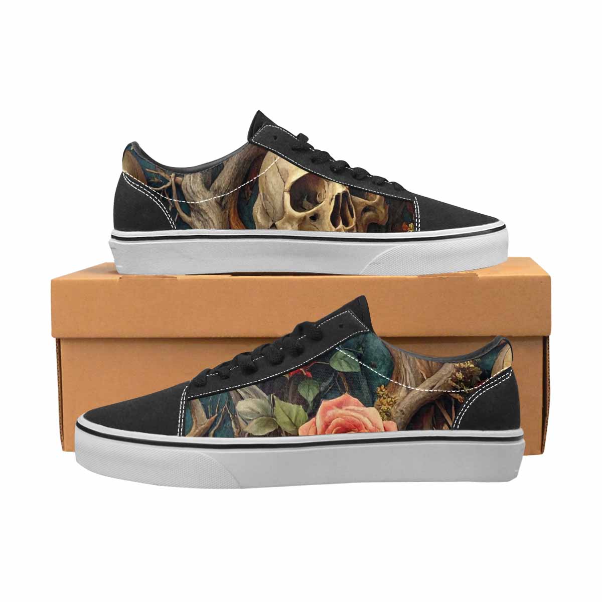 WOMEN'S More Overlapping Ontop Each Lace-Up Canvas Vivid Custom Sneakers
