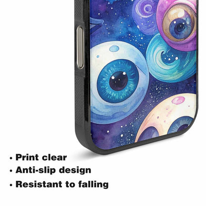 iPhone 16 Pro Max Case — Cartoon Eyeballs Galaxy, Customized Protective Case