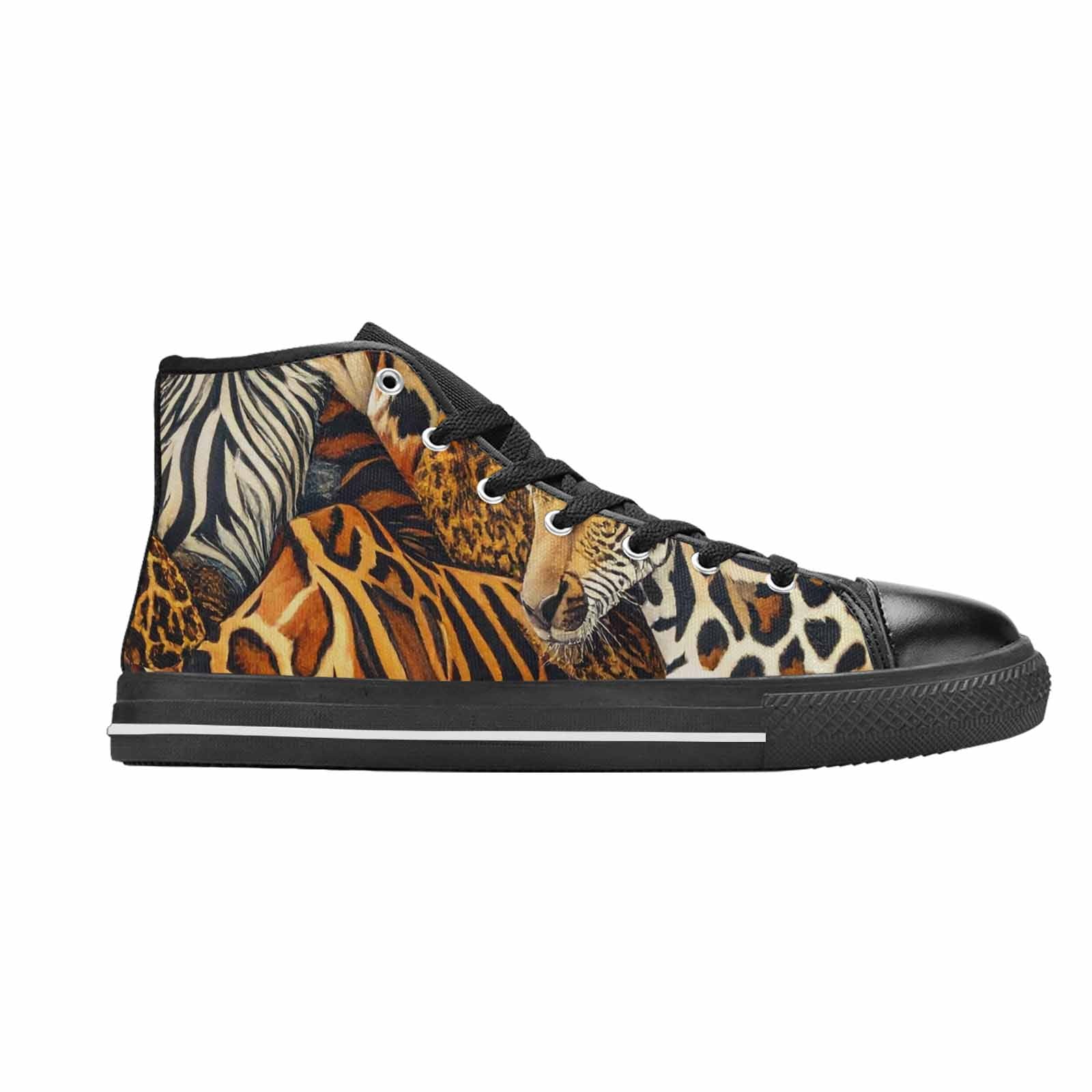 WOMEN'S Animal Print High Top Canvas Dark Academia Custom Sneakers