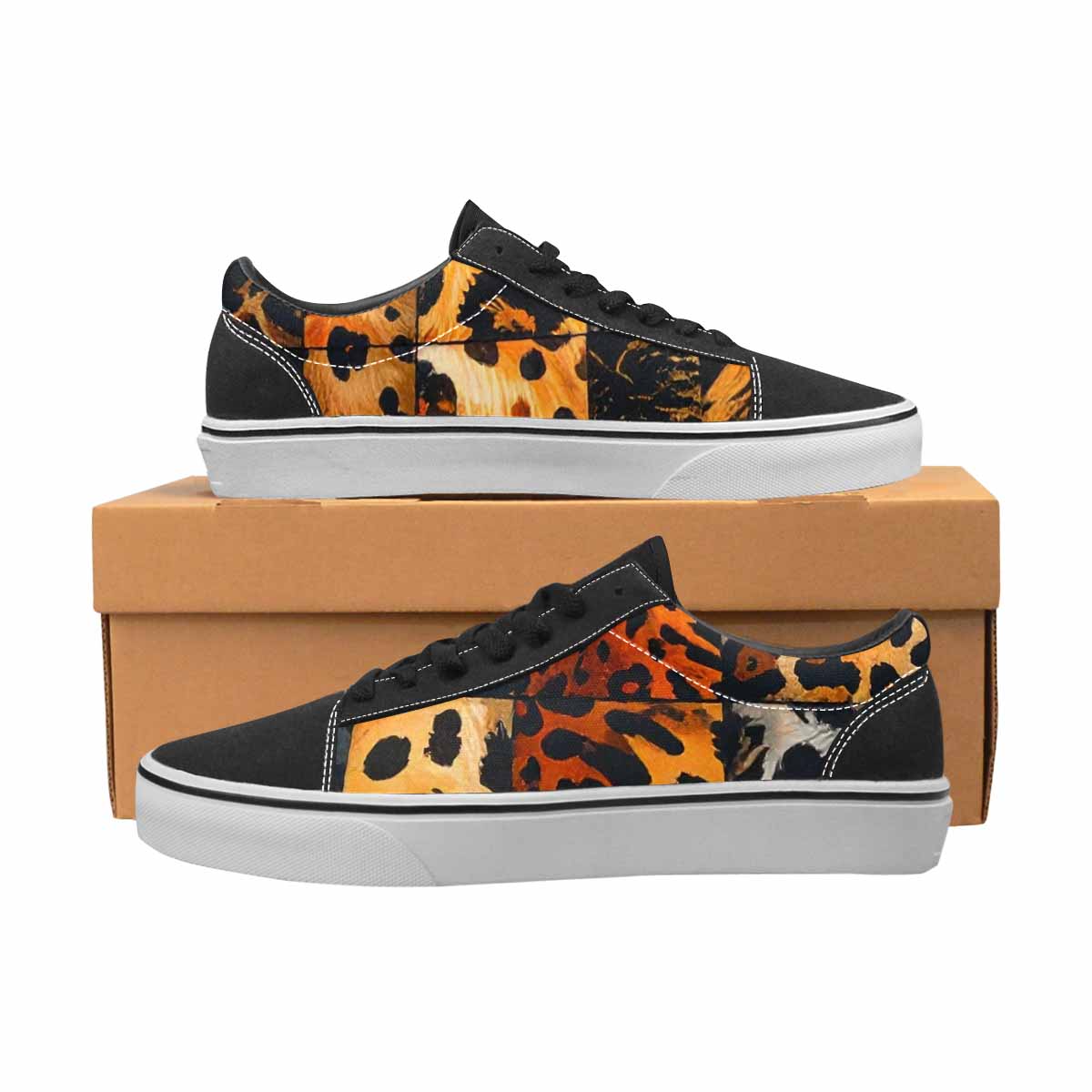 MEN'S Animal Print Canvas Lace-Up Dark Academia Shoes