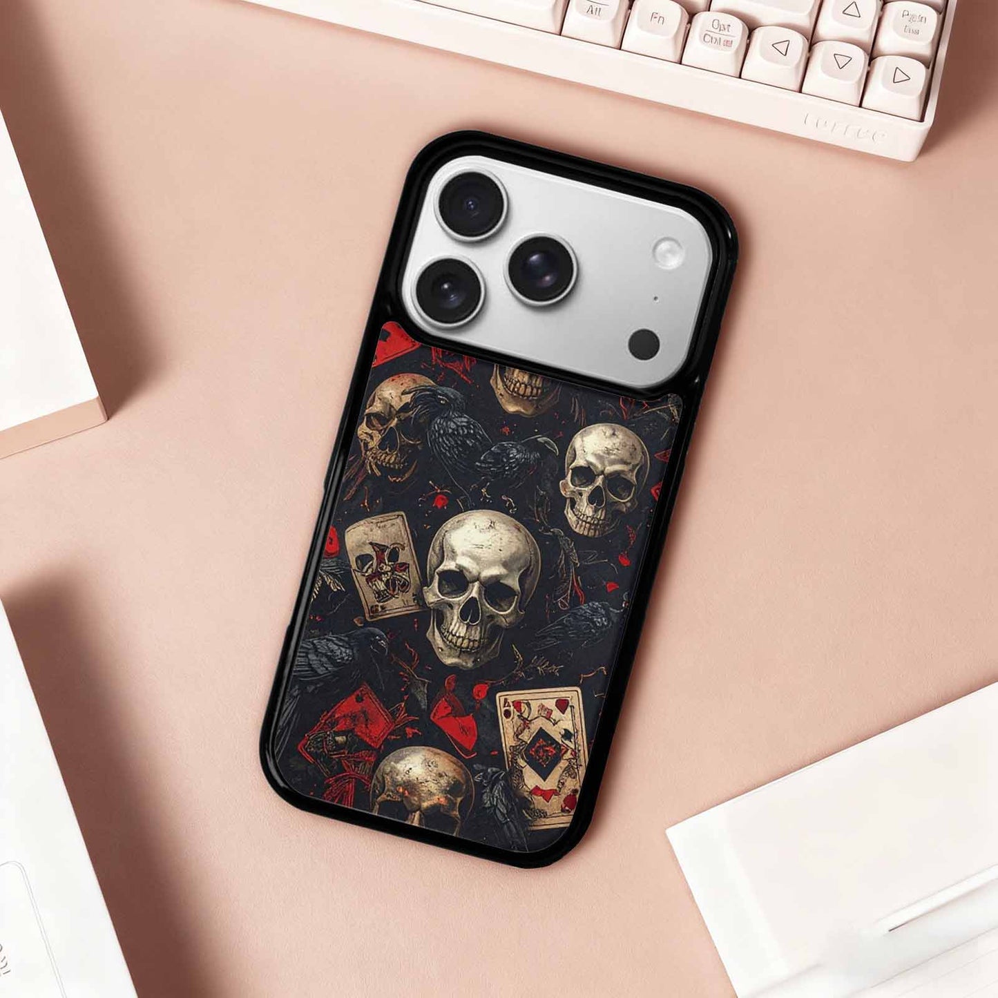 iPhone 17 Pro Case — Skull Dark Art Gothic Print Gothic, Custom Print Case Cover
