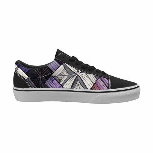 WOMEN'S Asexual Flag Color Canvas Lace-Up Y2K Custom Shoes