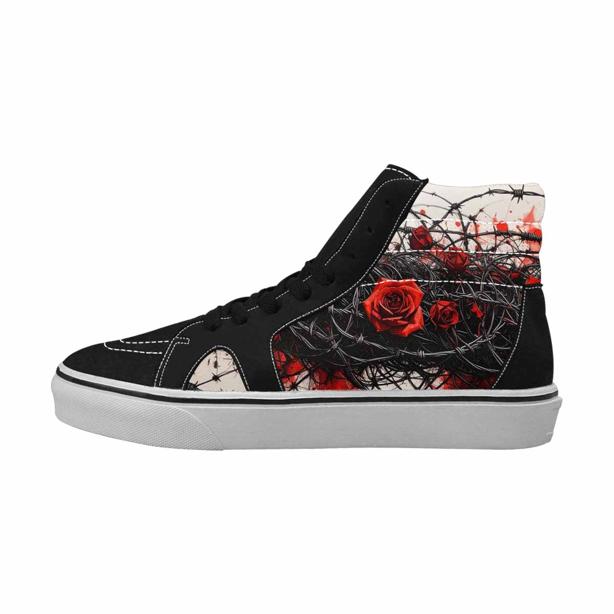 MEN'S Barbed Wire Coil High Top Canvas Kaleidoscope Sneakers