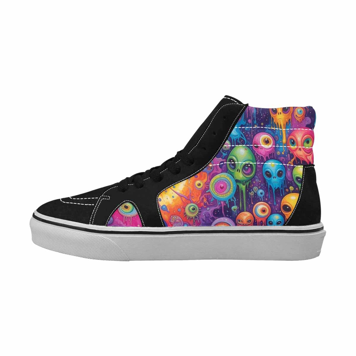 MEN'S Aliens  Tie Dye High Top Canvas Y2K Custom Shoes