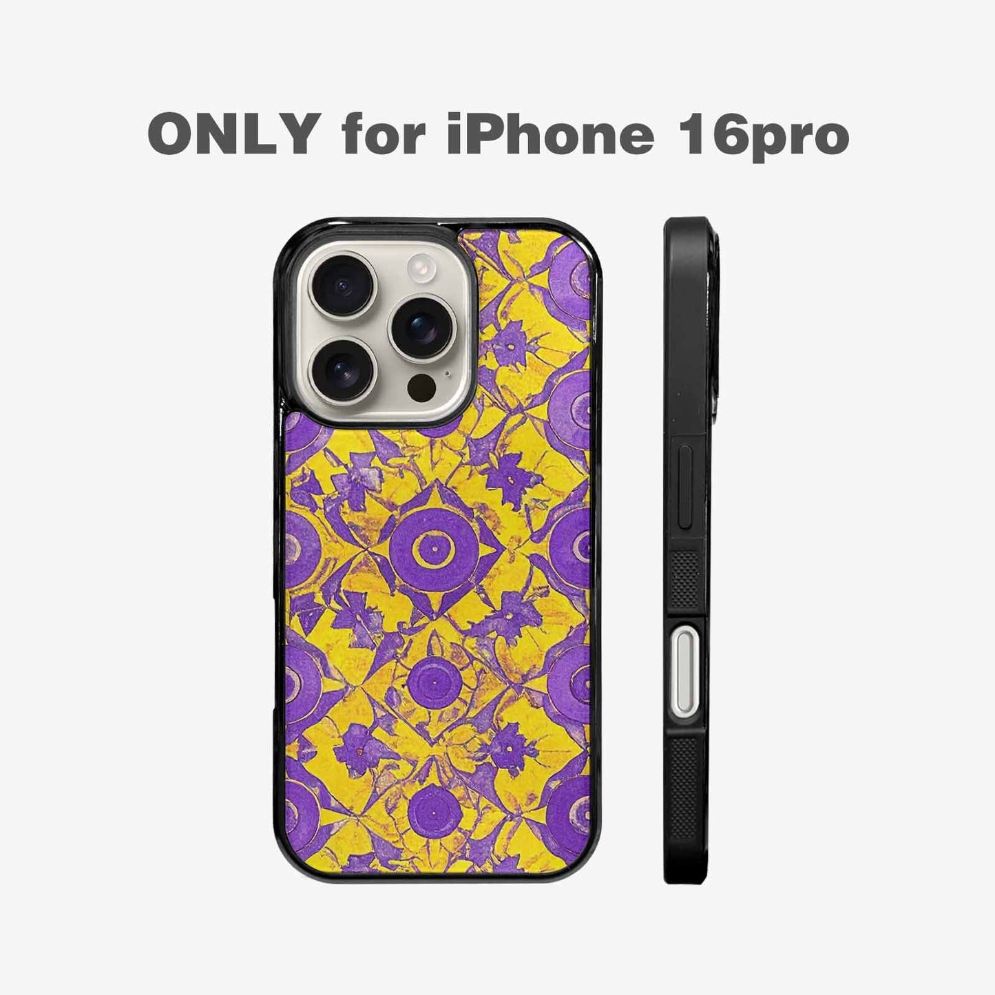 iPhone 16 Pro Case — Intersex Flag Color Theme Small Rainbow, Custom Designed Case Cover