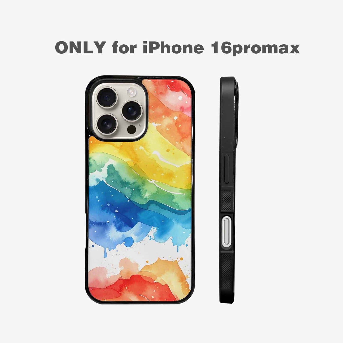 iPhone 16 Pro Max Case — Watercolor Splash Abstract Pattern Seamless Repeat, Custom Print Case Cover