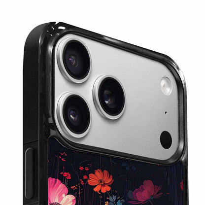 iPhone 17 Pro Case — Shadowy Glitch Floral Pattern Hundreds Floral, Custom Print Case Cover