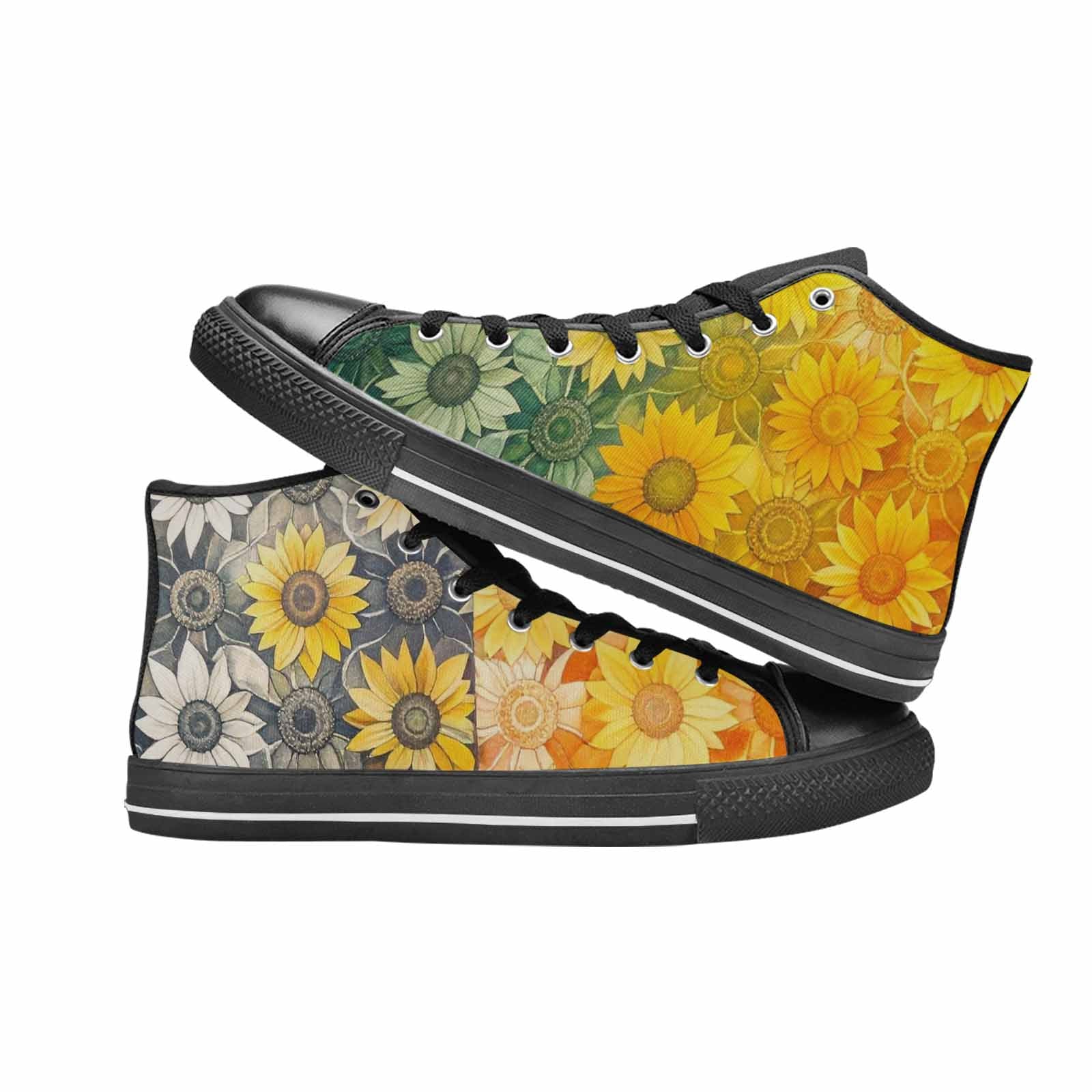 WOMEN'S Blend Melt Them High Top Canvas Wallpaper Art Shoes