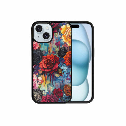iPhone 15 Case — Gothic Rose Gothic Roses Pattern Hundreds, Custom Made Phone Cover
