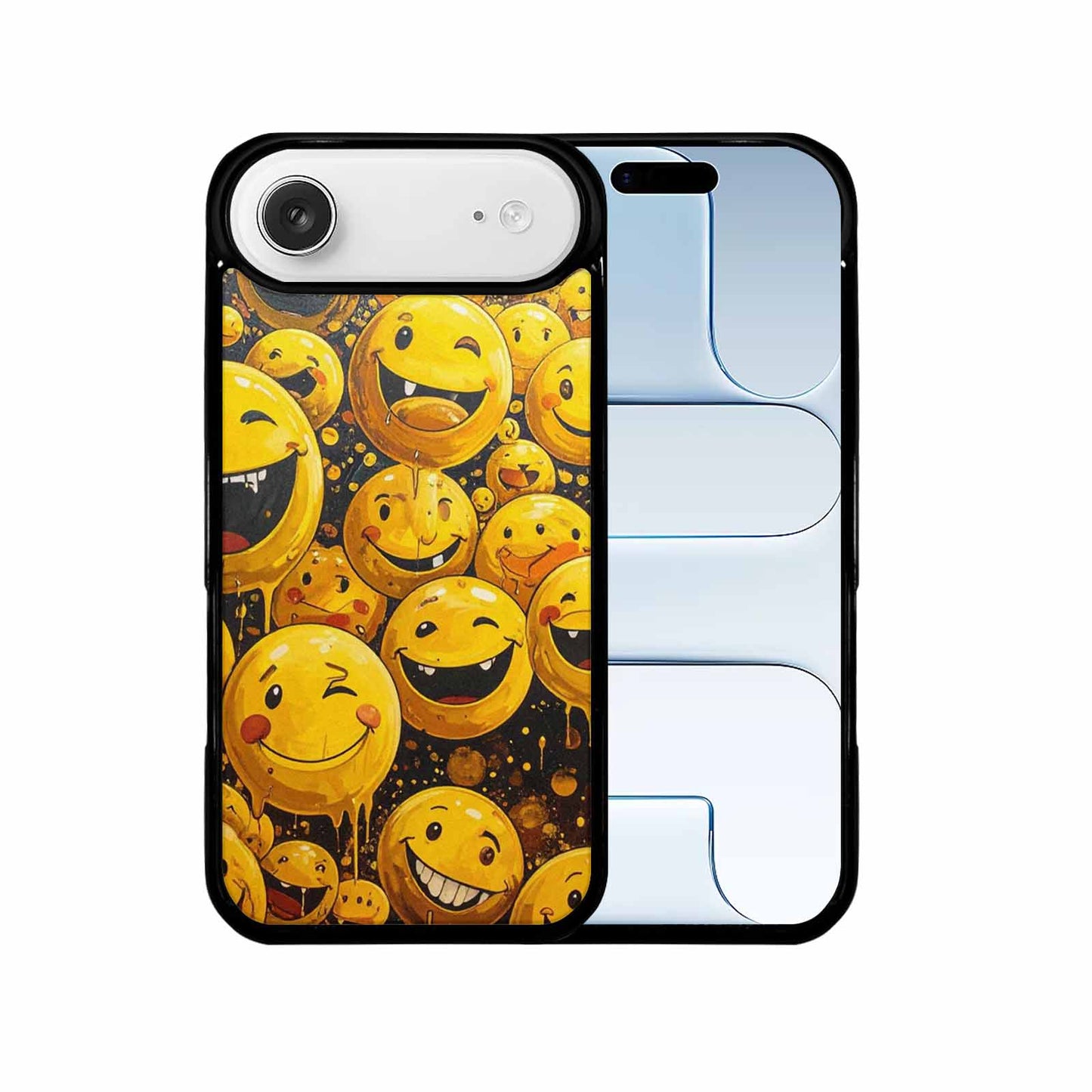 iPhone 17 Air Case — Melting Moon Smiley Yellow Version Original, Custom Made Phone Cover