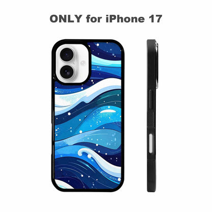 iPhone 17 Case — Glossy Winter Wave Cartoon Cute, Custom Made Phone Cover
