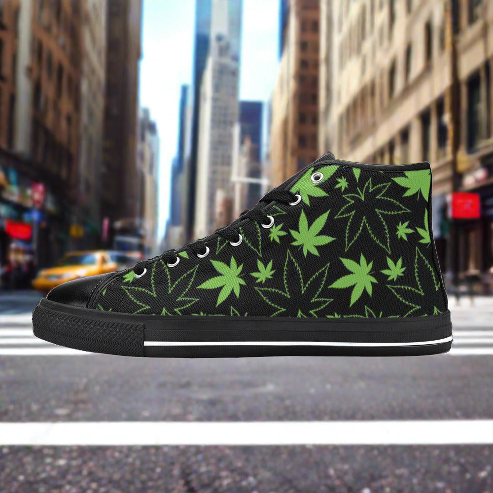 Koi Crimson Black Wearable MEN Bold Art - Freaky Shoes | Custom Art Sneakers