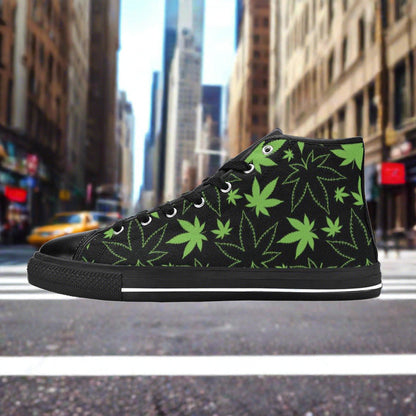 Koi Crimson Black Wearable MEN Bold Art - Freaky Shoes | Custom Art Sneakers