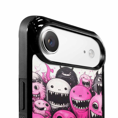 iPhone 17 Air Case — Monsters General Black Pink Ink Cartoon, Unique Phone Case Design