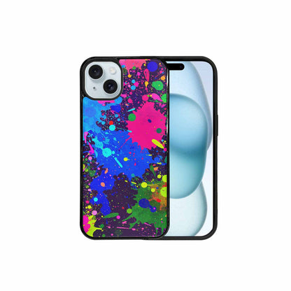 iPhone 15 Plus Case — Neon Paint Splatter Custom, Original Design Phone Case