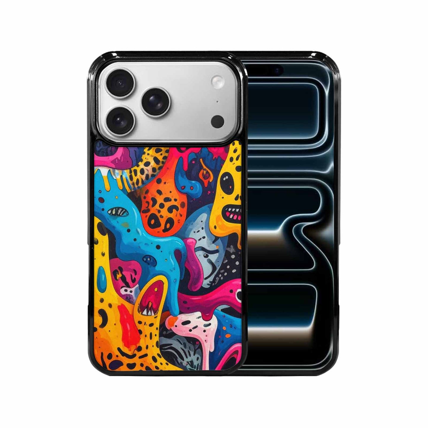 iPhone 17 Pro Max Case — Melting Aliens Pattern Alien Scifi, Custom Art Phone Cover