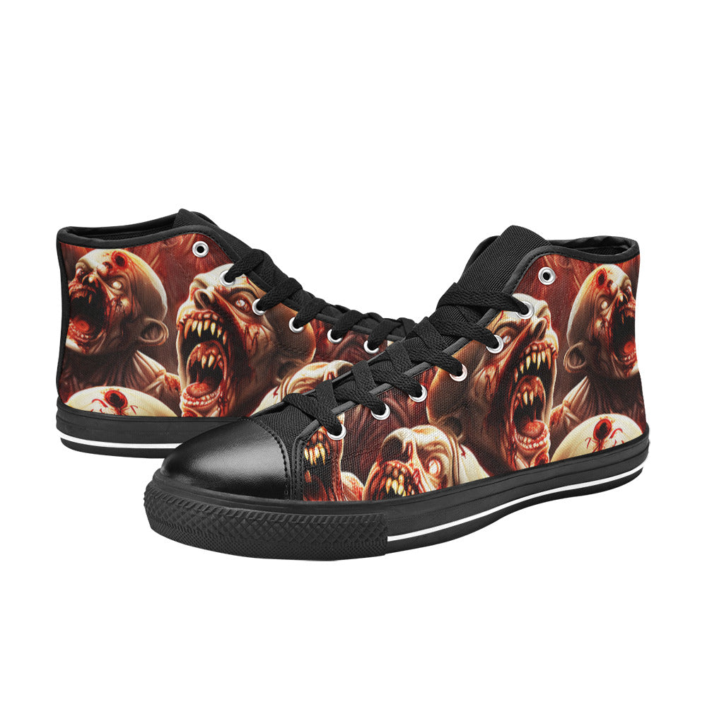 WOMEN'S Monsters 4 High Top Canvas Dark Academia Sneakers