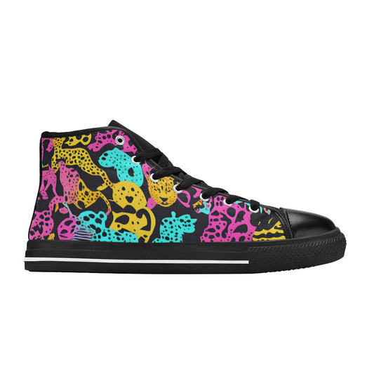 WOMEN'S Animal Print Art High Top Canvas Wallpaper Art Custom Shoes