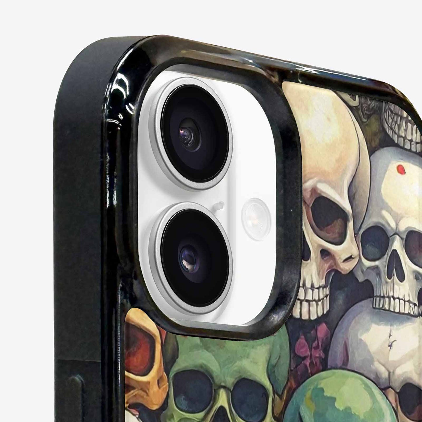 iPhone 16 Plus Case — Skulls Pattern Hundreds Of Sma, Personalized Phone Case