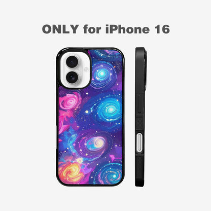 iPhone 16 Case — Lotus Galaxy Art Seamless Pattern Vibrant, Custom Phone Case