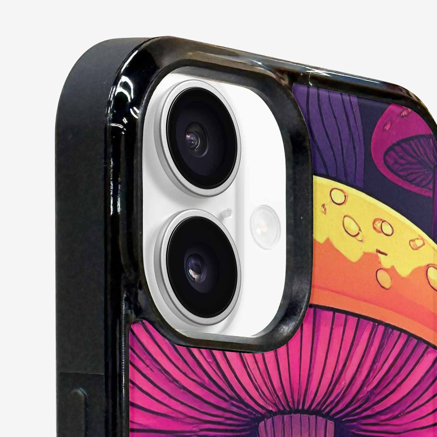 iPhone 16 Plus Case — Psychedelic Mushroom Cartoon Pattern, Original Design Phone Case