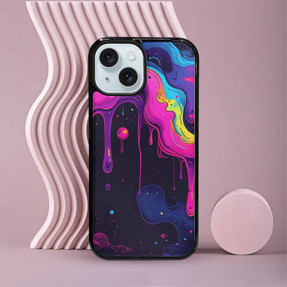 iPhone 15 Case — Rick And Morty Style Art Dripping, Personalized Phone Case