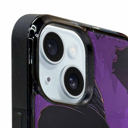 iPhone 15 Plus Case — Scary Horror Halloween Art Print Edge, Custom Designed Case Cover
