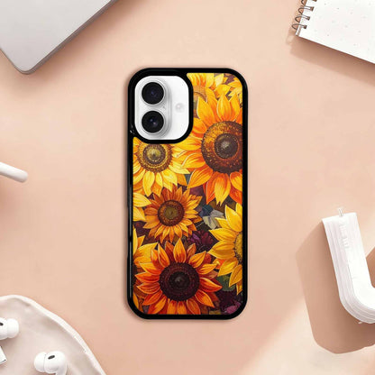 iPhone 17 Case — Full Color Vibrant Sunflower Floral, Custom Printed Phone Case
