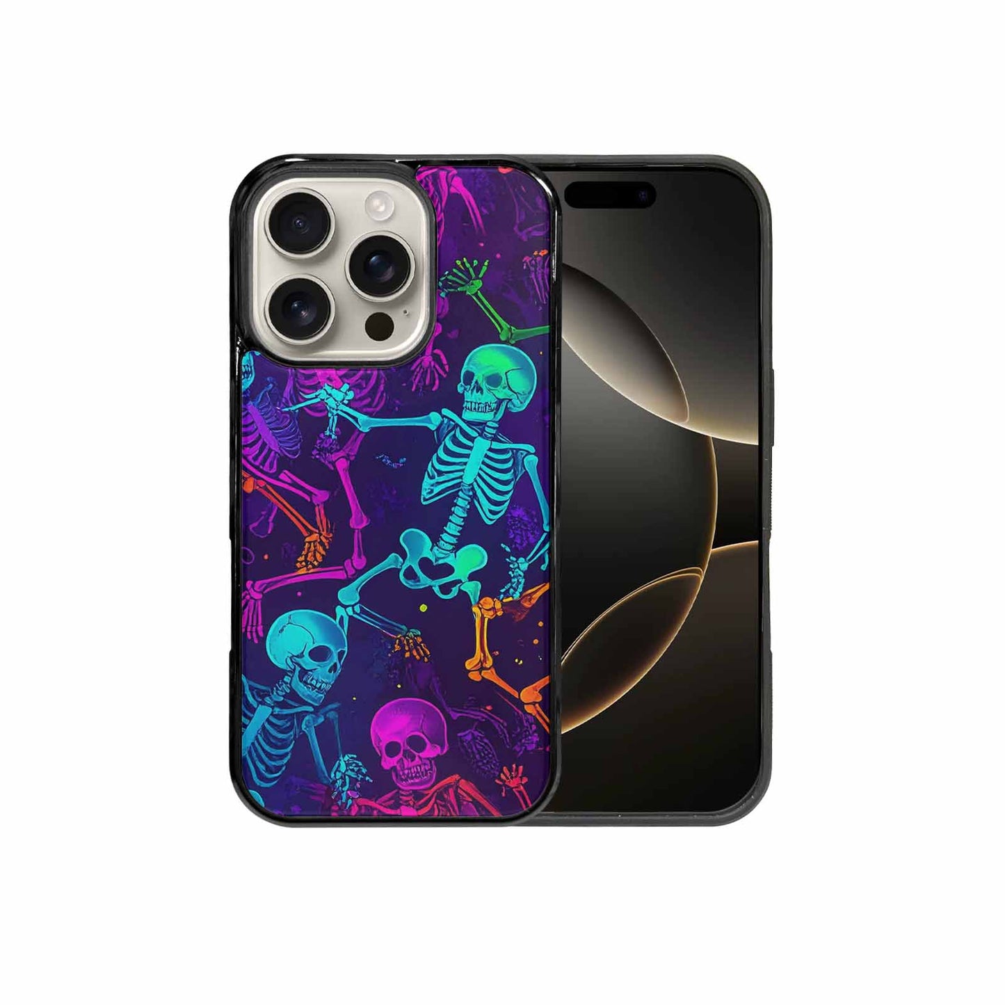 iPhone 16 Pro Case — Glowing Skeleton Pattern Hundreds Of Small, Unique Phone Case Design