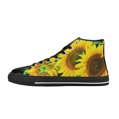 MEN'S Sunflowers Art Men’S High Top Canvas Cottagecore Custom Shoes