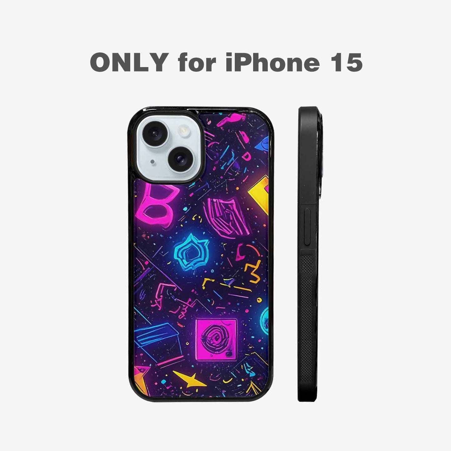 iPhone 15 Case — 80s Retro Motif 80s Retro Motifs, Custom Designed Case Cover