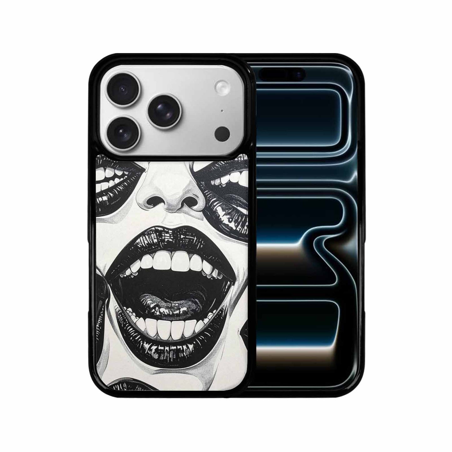 iPhone 17 Pro Case — Googly Cartoon Mouths Cartoon Cute, Custom Art Phone Cover