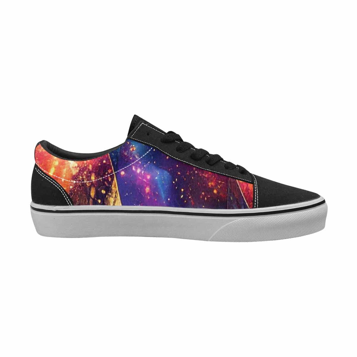 MEN'S Galaxy Snake Print Canvas Lace-Up Dark Academia Custom Shoes