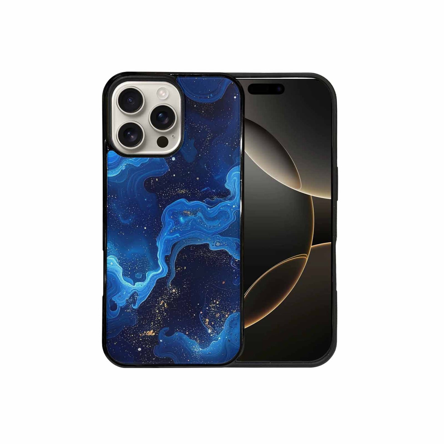 iPhone 16 Pro Max Case — Galaxy Art Blue Starfield Small Galaxy, Custom Printed Phone Case