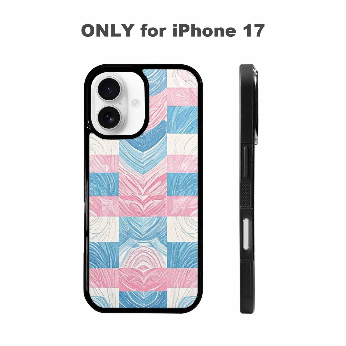 iPhone 17 Case — Transgender Flag Color Theme Original Art, Original Design Phone Case