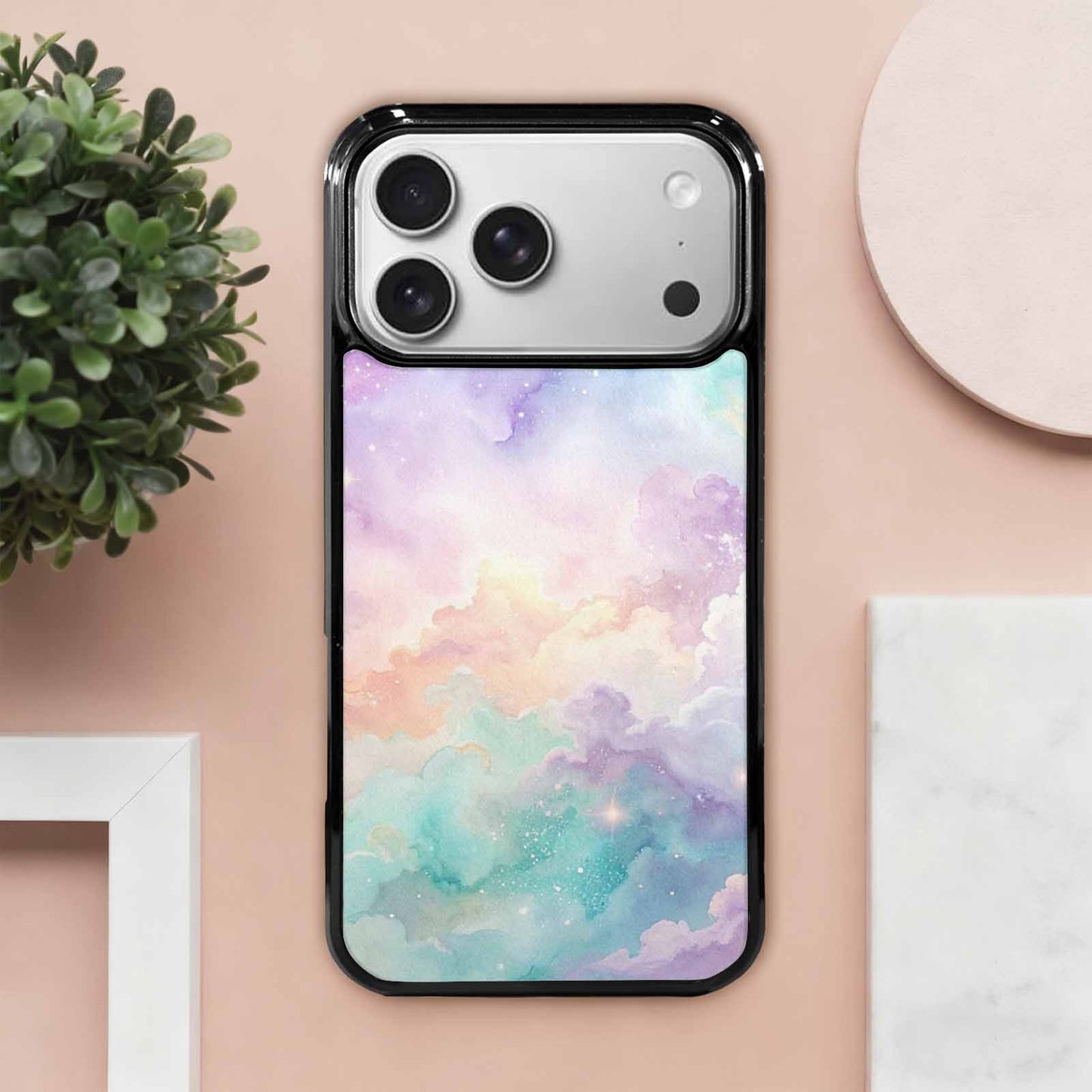 iPhone 17 Pro Max Case — Galaxy Texture In Soft Galaxy Space, Custom Print Case Cover