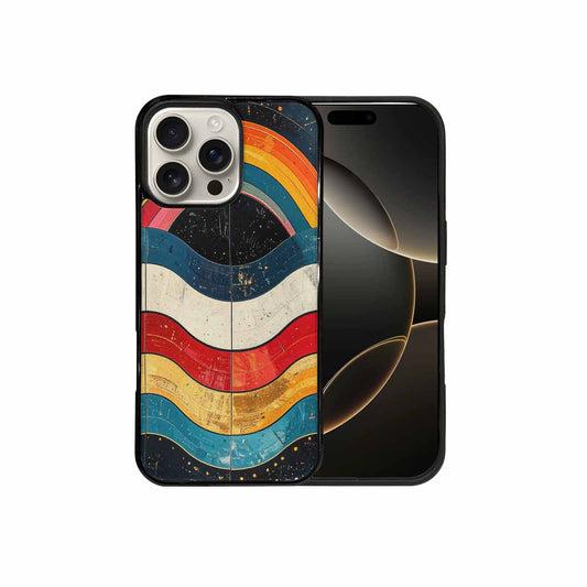 iPhone 16 Pro Max Case — Retro Wave Scallop Stripe Wavy, Personalized Phone Case